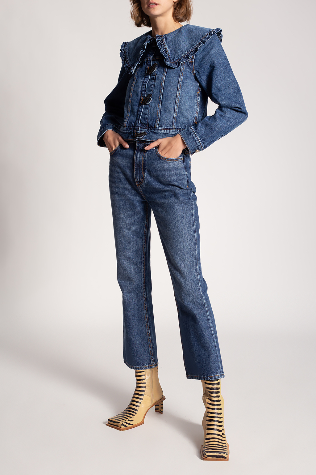 SchaferandweinerShops Tonga - Jeans with logo Ganni - rose